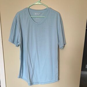 Men's Light Blue V-Neck Shirt